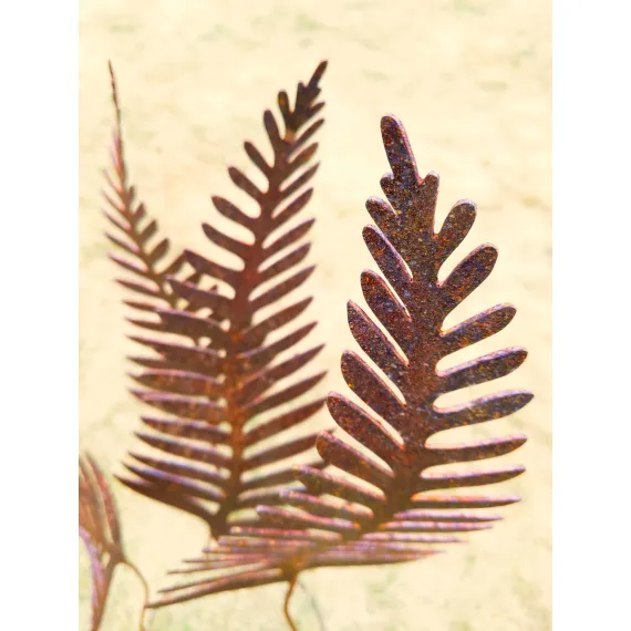 rustic metal ferns sculpture garden ornament rusty art